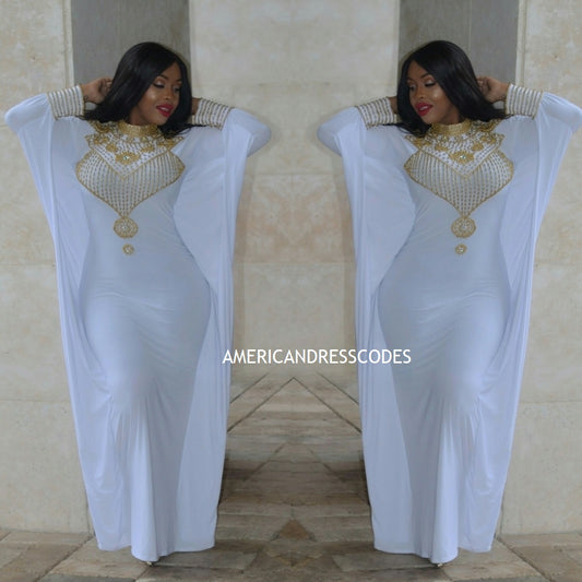 Adele kaftan (Premium White colour)