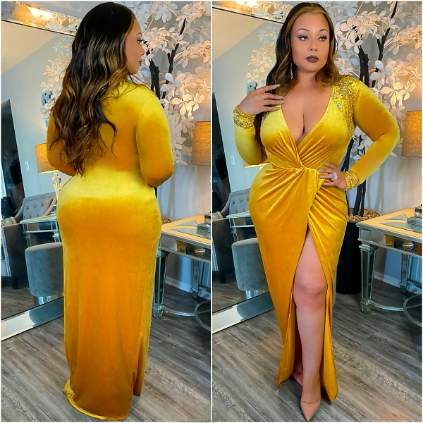 Queen Louisa Velvet ( Gold )