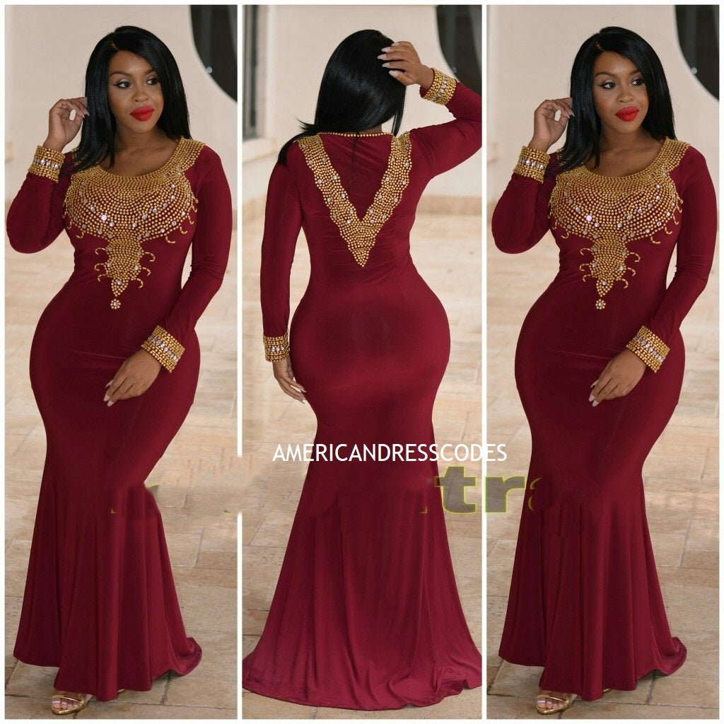 Amara Premium Dress (wine colour)