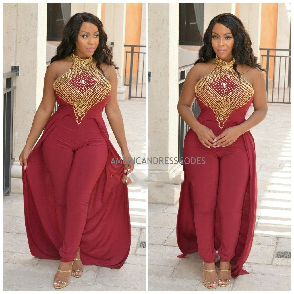 Aliyah jumpsuit (Wine colour)