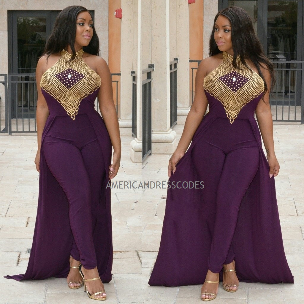 Aliyah jumpsuit (Royal Dark Purple)