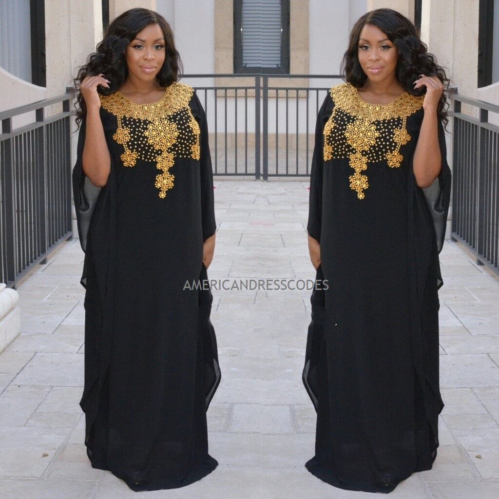 ALANNA Chiffon Kaftan (Black color)