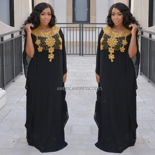 ALANNA Chiffon Kaftan (Black color)