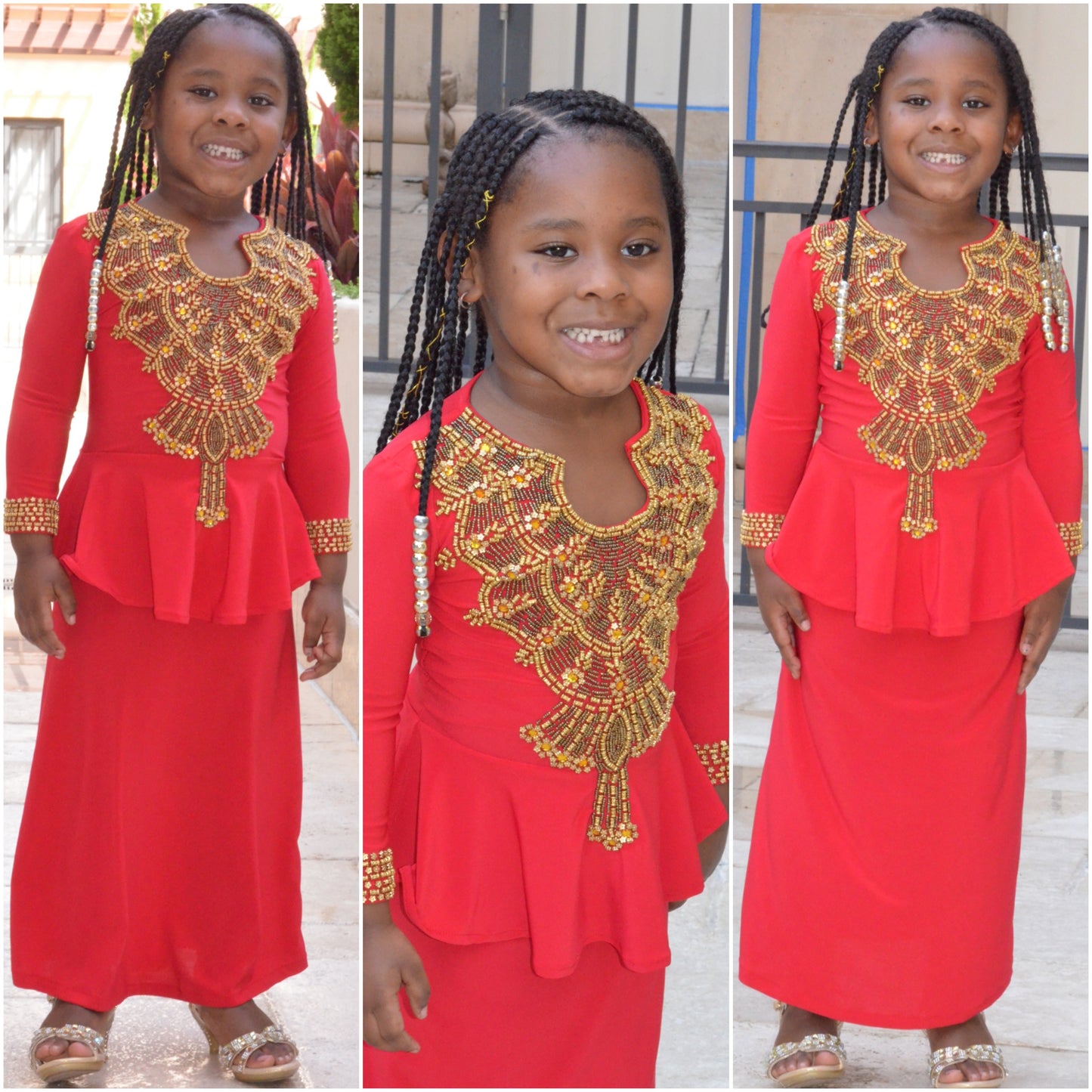 Malikano kids peplum dress