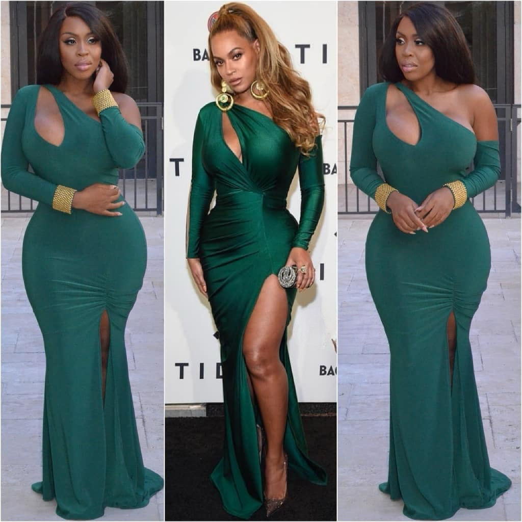 Barbara dress ( Queen B inspired dress - Dark green )