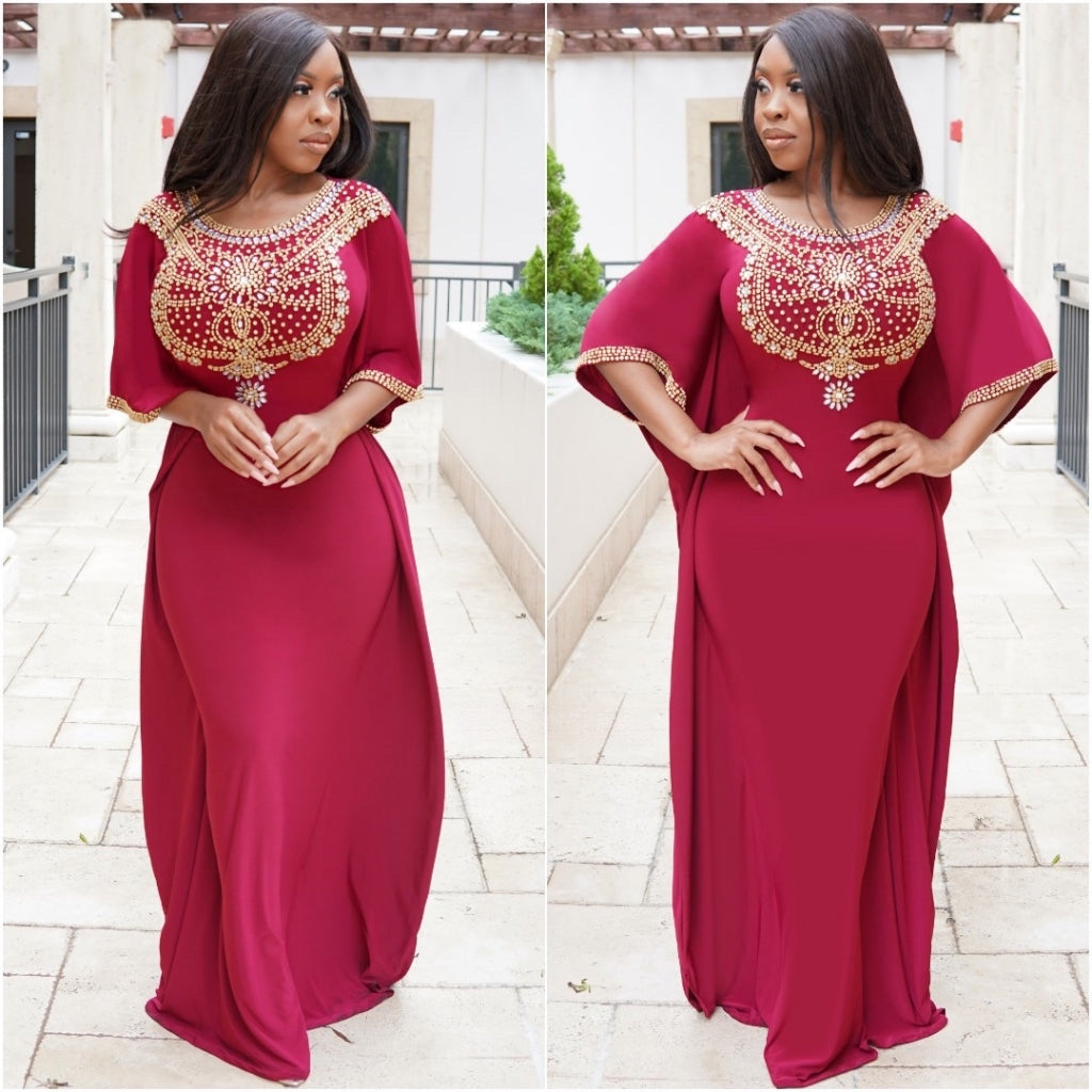 Daytona Kaftan ( Wine color )