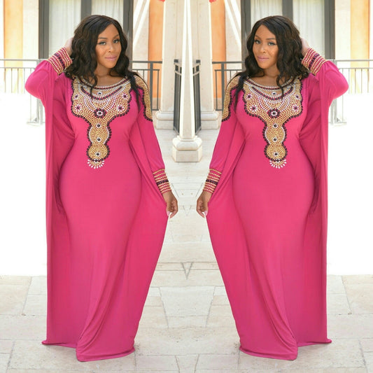 Diamond Exclusive Kaftan ( Pink Fuschia )