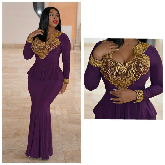 Ericka's Dress ( Royal Dark Purple )