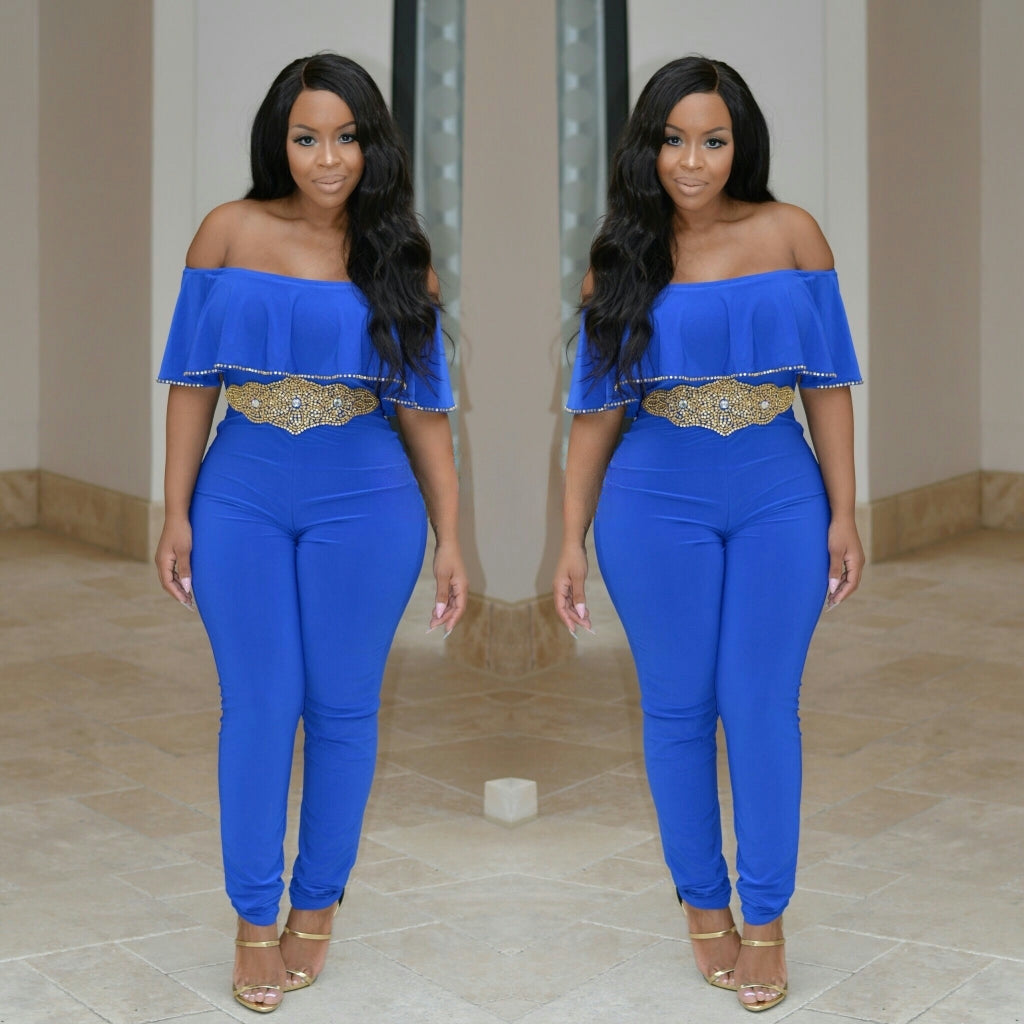 Exclusive Kardashian Jumpsuit  ( Royal blue )