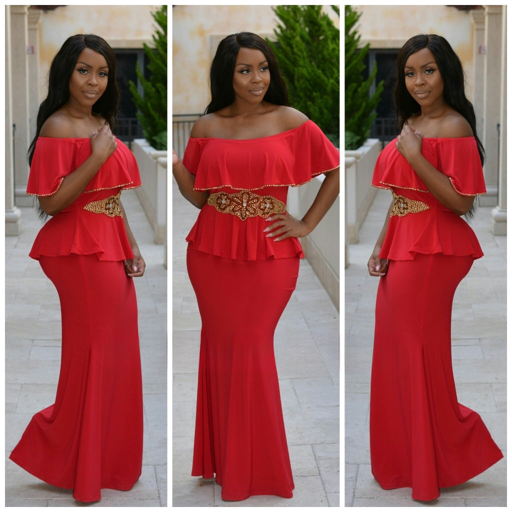 Hawaii Premium Dress ( Red )