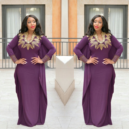 Jessy Premium Kaftan ( Royal Dark Purple )