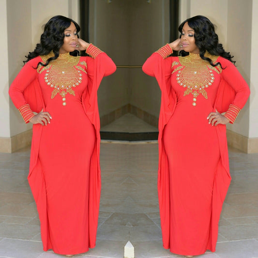 Keeara Kaftan Dress ( Red colour )